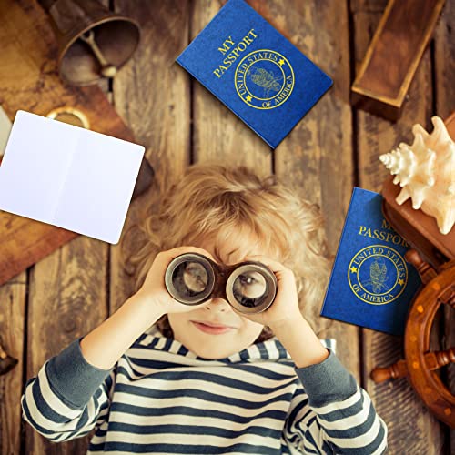 50 Pcs Blank Passport for Kids Book Passport Notebook Blue Bulk 4 x 5.5 Inch Play Fake Pass Port for Travel Operation World Travel Activity (Hawk) - style: Hawk
