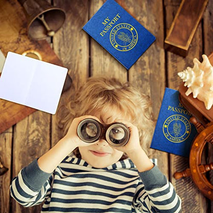50 Pcs Blank Passport for Kids Book Passport Notebook Blue Bulk 4 x 5.5 Inch Play Fake Pass Port for Travel Operation World Travel Activity (Hawk) - style: Hawk