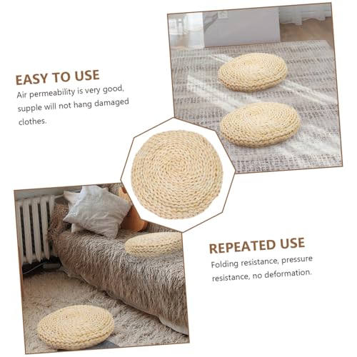 Thick Exercise Mat Yoga Meditating Pad Round Yoga Mat Handmade Seat Cushion Woven Floor
