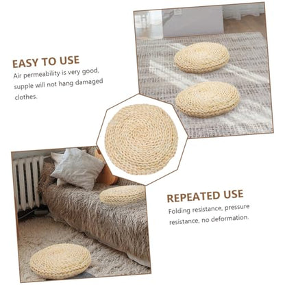 Thick Exercise Mat Yoga Meditating Pad Round Yoga Mat Handmade Seat Cushion Woven Floor