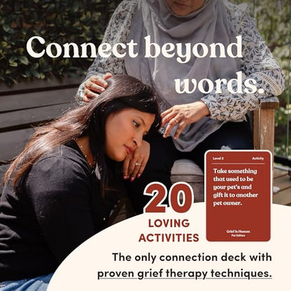 Grief is Human (Pet Edition) | Family & Friends Conversation Cards for Grieving | 70 Reflection Cards to Help You Process The Journey of Losing a Beloved Pet | Therapy for Adults | 1+ Players - style: Grief is Human (Pet Edition)