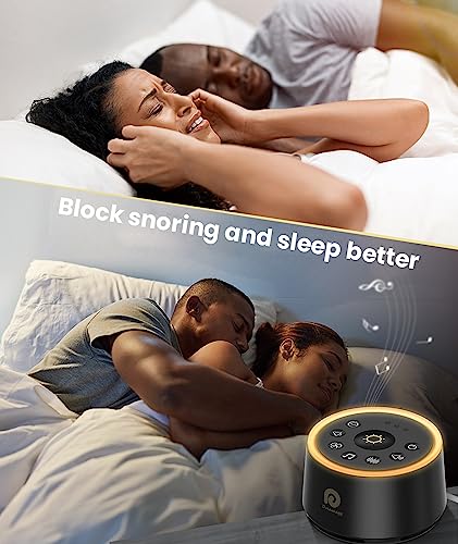 Dreamegg White Noise Machine - Sound Machine for Adult Baby Kid, Noise Machine for Sleeping with 24 Calming Sound, Ambient Nightlight, Continuous or Timer, Loud Sleep Machine for Home Nursery Office - size: Palm-sized (Standard)