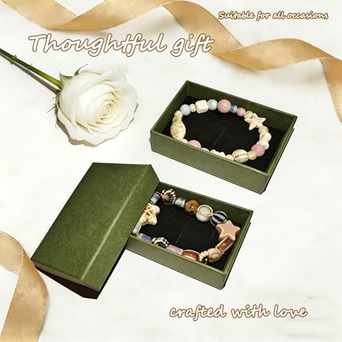 Unisex Stretchy Ceramic Bracelet - Handmade Ocean Beach Boho Jewelry, 1280℃ High-Fired Waterproof Hypoallergenic, Stackable for Women Men, Ideal Gift for All Occasions - color: Dark color