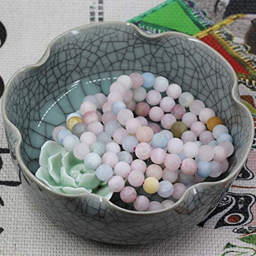 Keleny Gem Semi Precious Gemstones 8mm Round Beads Crystal Stretch Bracelets 7 Inch Unisex - color: Pink