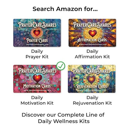 Daily Motivational Quotes- Portable Motivational Kit with 50 Assorted Daily Motivation Cards for Positive Mindset and Inspirational Quotes. Everyday Motivational Wellness - style: Motivations Kit- 50 Motivation Cards