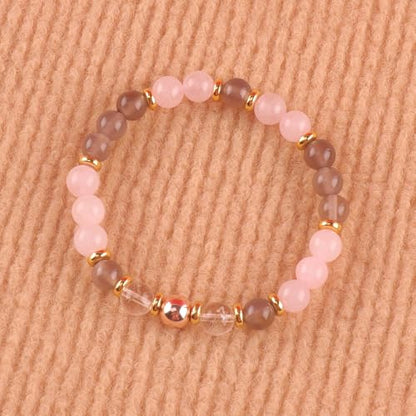KSQS Healing Stone Bead Bracelet for Women, Natural Gemstones Balance Protection Bracelet, Spiritual Crystal Beads Bracelet Anxiety Relief with Meaning Card - style: Anxiety Relief