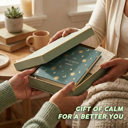 &And Per Se Wellness Journal, Self Care & Daily Journal for Women, Mental Health Planner with Habit Tracker, Diet & Goals, Undated, Gift-Ready (Celestial Green) - color: J-Celestial Green