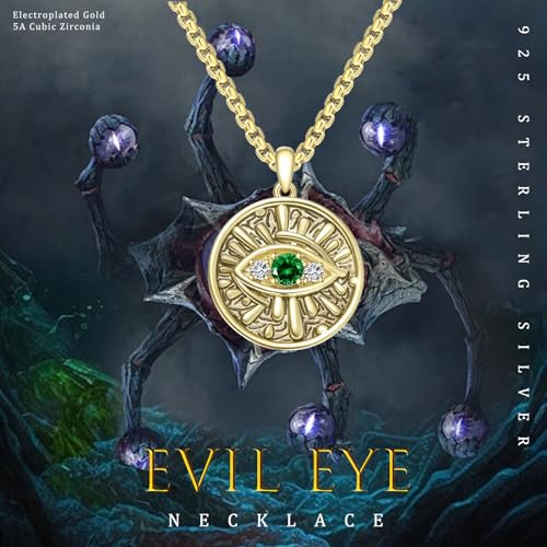 Evil Eye Necklace for Women 925 Sterling Silver, Protection Necklace with Blue Evil Eye Charm, Evil Eye/Lotus Pendant Jewelry, Birthday Christmas Gifts for Her - style: Blue Evil Eyes 04