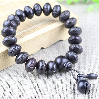 Tibetan Buddhist Mala Buddha Bracelet Natural Wood Bead Bracelet Om Meditation Yoga Prayer Bracelets - color: C, size: 15mm