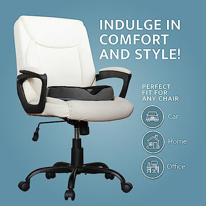 Gel Donut Pillow | Lifting Cushion | Donut Cushion for Tailbone Hemorrhoid Cushion Coccyx Sciatica Pregnancy Cushion (Grey/Black Velvet) - color: Grey/Black Velvet