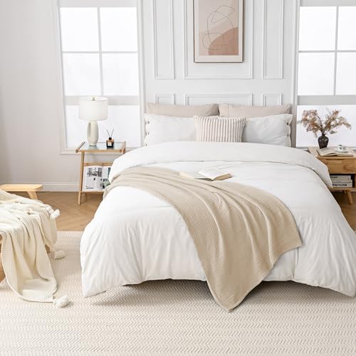 Esterra Muslin Blanket Twin Size Cozy Soft Lightweight Pre-Washed Cotton Blanket, All Season Breathable 4-Layer Gauze Blanket Throw for Couch Bed, Neutral, 66x90 Inches - color: 02 - Neutral, size: Twin (66"x90")