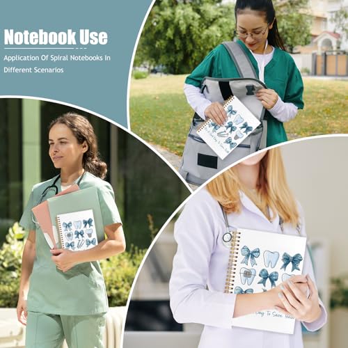 Blue Coquette Bow Dentist Notebook, Dental Gifts for Coworkers Journal, Dental Hygienist Gifts Spiral Notebook Journal for Note Taking, Dentist Office Supplies, 5.5x8.3 Inch - color: It's A Good Dayy To Save Teeth