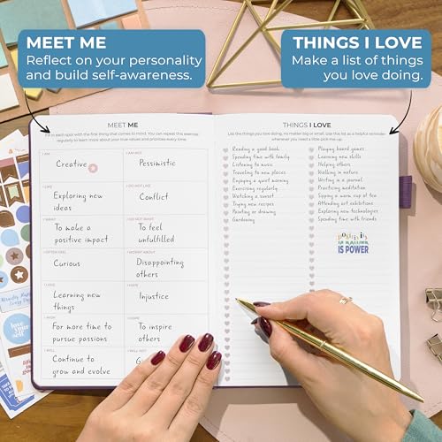Clever Fox Happiness Notebook – Daily Positivity Journal for Women with Prompts & Positive Quotes – Affirmation & Self Esteem Gifts (Purple) - color: Purple