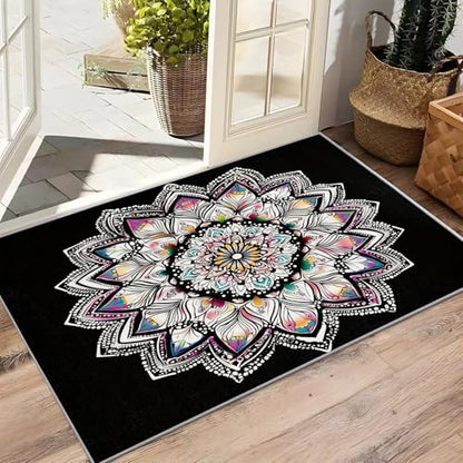 Mandala Rugs for Living Room - Boho Rug, 5x8 Rug, Meditation Washable Rugs for Living Room Bedroom, Spiritual Exotic Area Rug, Zen Yoga Carpet - Home Decor, Mandala Gifts for Women - size: 5' x 8' (Rectangular)
