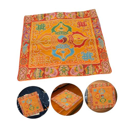 NUOBESTY Buddha Table Cloth Buddhist Embroidery Handmade Brocade for Zen Book Wrapping Temple Supply