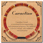BONNY BOXX Braided Genuine Bracelet, Elegant Handcrafted Natural Gemstone Crystal Bracelet Healing Power Energy Inspirational Gifts with Card for Unisex - color: Carnelian, size: 2*4MM