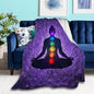 Fleece Blanket Twin Size Blanket Throw Soft Flannel Blanket, Compatible with Seven Chakra Bohemian Mandala Mushroom Yoga Meditation Boho Art, Fuzzy Plush Blanket for Couch Sofa Bed All Seasons - color: Pattern (3), size: 80"x60"