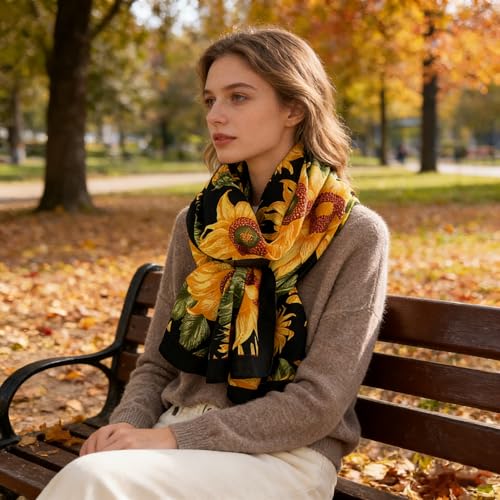 Women Scarf Neck Scarves Headscarf Fashion Scarves Long Lightweight Shawls for Women BA23 - color: Ba235