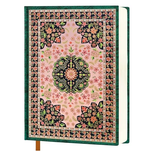 Mlife Thick Journal A5 Blank Notebook,288 Pages A5 Skethbook,120gsm Plain Paper,Vintage Hardcover Sketch book with Gold-Embossed Floral for Men Women,5.5'' X 8.27'' - color: A