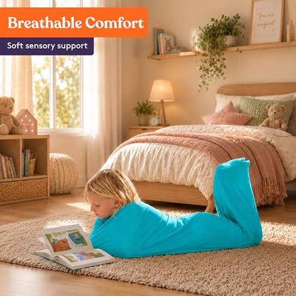 Special Supplies Sensory Body Sock Full-Body Wrap to Relieve Stress, Stretchy, Breathable Cozy Sensory Sack for Boys, Girls - size: Medium 47"x27"