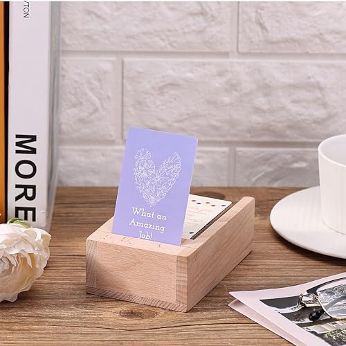 Mr. Pen- Encouragement Cards with Wooden Stand, 100 pcs Inspirational Cards, Motivational Cards, Inspirational Note Cards, Motivational Quote Cards, Kindness Cards - color: Light Honey