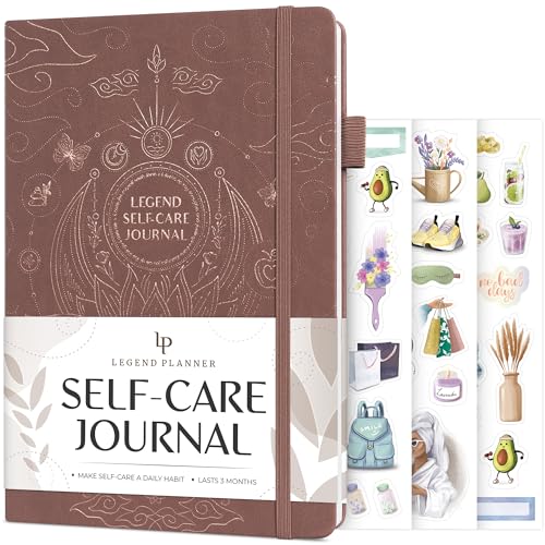 Legend Self-Care Journal – Guided Daily Reflection Notebook for Mental & Physical Health – Mood & Personal Development – 3-Month, 7x10” (Terracotta) - color: Dark Terracotta - Gold Foil