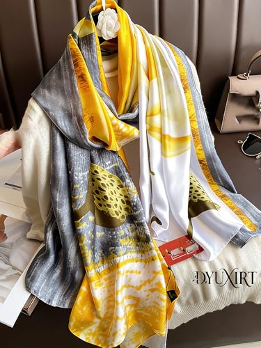 100% Mulberry Silk Oversized Women’s Sun-Shielding Shawl Formal Evening Neckwear Featherlight Airy - color: N25-sunny Neutral Wrap（69" X 21"inch）