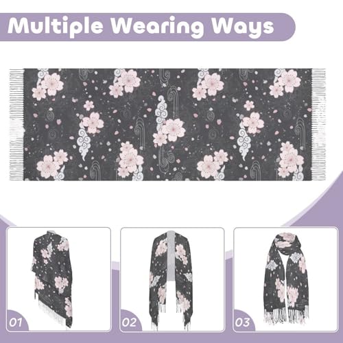 Autumn Winter Pashmina Shawls Wraps Scarf for Woman Girl - color: Picture (619)
