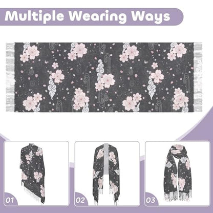 Autumn Winter Pashmina Shawls Wraps Scarf for Woman Girl - color: Picture (619)