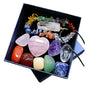 1Set Delicate Meditation Stones Chakra Healing Crystals Present Box for Yoga and Spa Decor Decorative Energy Stones for Relief and Feng Shui