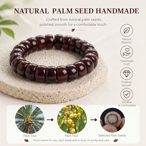 Long tiantian Bodhi Fidget Bracelet for Women Natural Mudi Bodhi Seed Stretch Bracelets Protection Healing Jewelry Anxiety Relief Items - color: A1