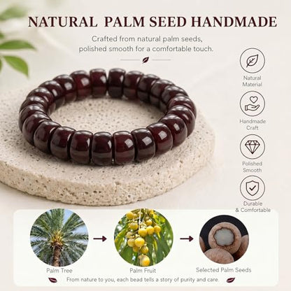 Long tiantian Bodhi Fidget Bracelet for Women Natural Mudi Bodhi Seed Stretch Bracelets Protection Healing Jewelry Anxiety Relief Items - color: A1