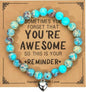 Beaded Bracelets, Natural Stone Bead Bracelet - color: LCS Multicolour 21492