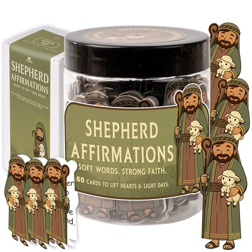 Shepherd Affirmations Jar- Faith & Encouragement Notes, Christian Gifts for Men & Women, Pastor Appreciation Gifts for Men, Pastor Wife Appreciation Gift, Christmas Gift - color: Positive Shepherd