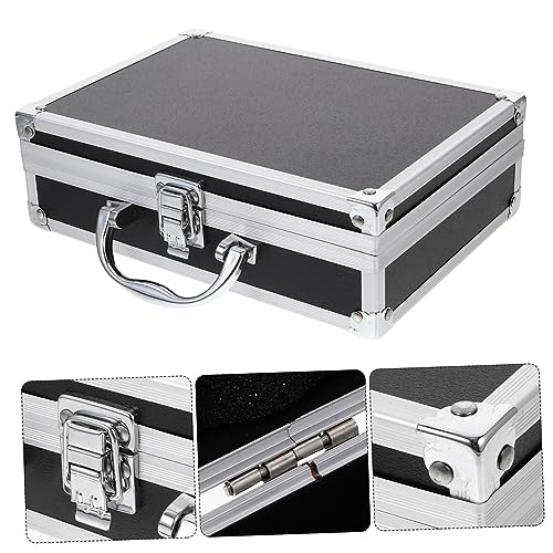 Multifunctional Aluminum Alloy Briefcase Portable Box Durable Storage Case for Home Office and Travel Shockproof Organizer for Instruments