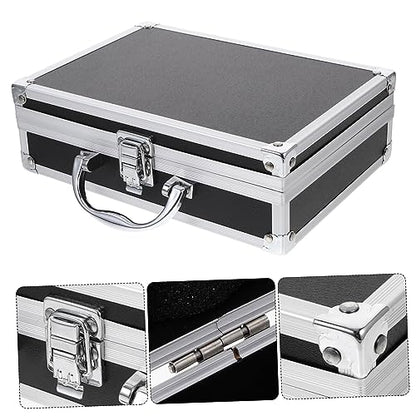Multifunctional Aluminum Alloy Briefcase Portable Box Durable Storage Case for Home Office and Travel Shockproof Organizer for Instruments