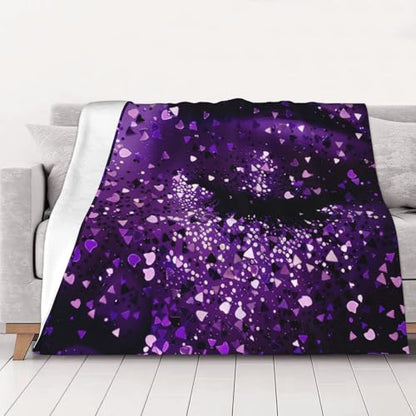 Women's Glitter Prints Throw Blanket (320g Flannel) Anti-Pilling Warm Fuzzy Blankets for Bed Sofa Couch Travel 40x30 Inch - color: Women's Glitter, size: 40x30 Inch