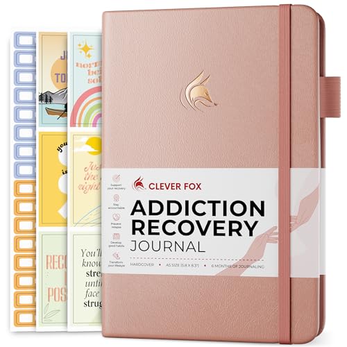 Clever Fox Addiction Recovery Journal – Addiction Treatment Planner & Workbook – Daily Sobriety Journal for Recovery Progress, A5 (Rose Gold) - color: Rose Gold, size: A5 (5.8'' x 8.3'')