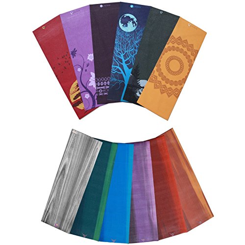 AURORAE Classic/Printed Extra Thick and Long Yoga Mat. Slip Free Rosin included - color: Wooded Pine