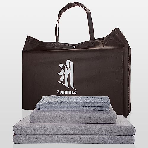ZenBless Zafu and Zabuton Meditation Cushion Set,Yoga Meditation Floor Pillow,Large Square Meditation Mat and Pillow Set for Sitting on Floor(23.6")