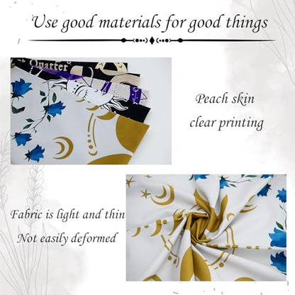Knana Tarot Altar Cloth - Silk Witchcraft Mat for Reading - Includes Tarot Card Bag (Sun Moon) - color: Sun Moon