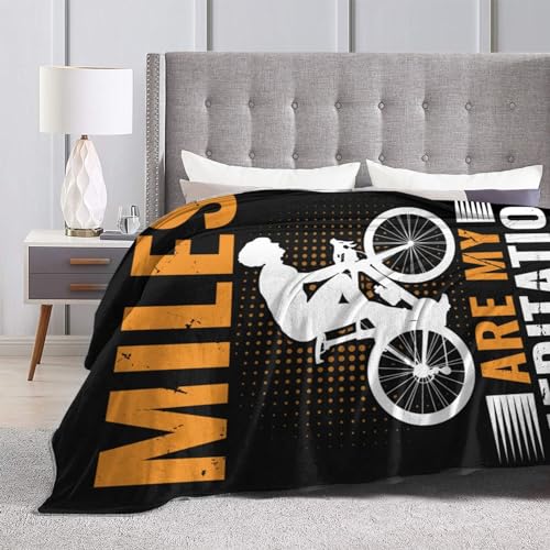 Miles are My Meditation Throw Blanket for Couch Bed Sofa Throw Blanket for Men Women 50"x40" Blankets