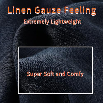 Harewom Lightweight Gauze Linen Feeling Shawl Wraps for Women Beach Summer Scarf for Evening Wedding Dresses - color: Shawl Wraps - Navy Blue