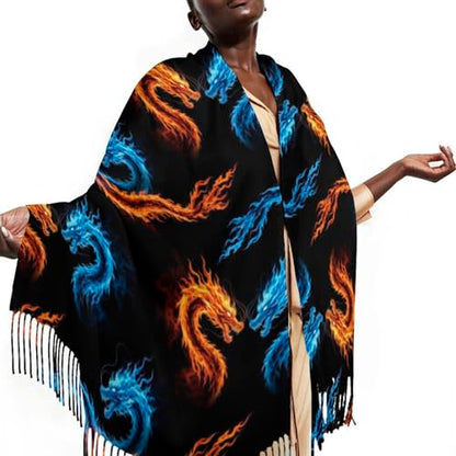 Autumn Winter Pashmina Shawls Wraps Scarf for Woman Girl - color: Picture (615)