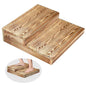 Wooden 2 Step Stool for High Beds, Moderate & Applicable 2-Step Stools for Seniors, Solid Wood steppingStool, Built-in Handle for Easy Carrying, 25.6" W - size: 25.6" W