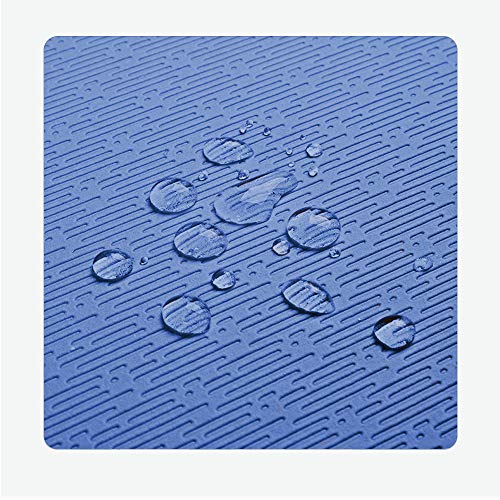 Hatha Yoga Extra Thick TPE Yoga Mat - 72"x 32" Thickness 1/2 Inch -Eco Friendly SGS Certified - With High Density Anti-Tear Exercise Bolster For Home Gym Travel & Floor Outside - color: Blue