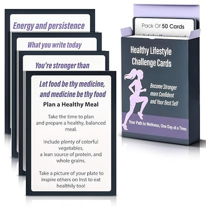 Affirmation Cards for Self-Love | New Year Glow-Up Challenge Cards | 50-Day Motivation & Self-Care Tasks for Women | 2026 Wellness Resolution Gift | Daily Fitness, Confidence & Mindset Boosters