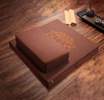 Meditation Mats,Meditation Meditation Mats, Futons, Household Folding, Thickened Fabrics, Coconut Palm, Kneeling Mats(Size:24x24inch,Color:Coffee) - color: Coffee, size: 24x24inch