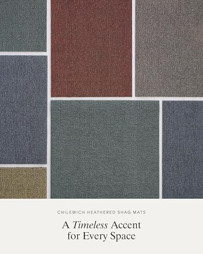 Chilewich Martha by Martha Stewart Heathered Shag Floor Mat in Flax - 3'x5' - Easy Care - Premium Indoor/Outdoor Utility Rug for Entry, Kitchen, Bath, Pool with Weatherproof Backing
