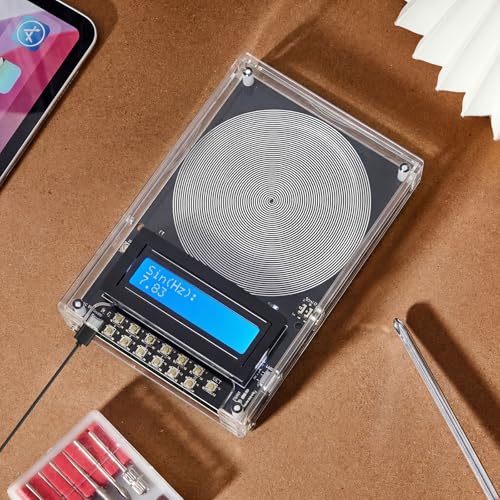Relaxweex Adjustable Schumann Sine Wave Resonance Generator Ultra Low Frequency Generator Sound Frequency Machine with USB Cable and Acrylic Case (Black) - color: black